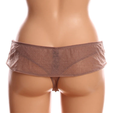 Chantal Thomass Encens Moi plumetis string mink dotted Brun 3