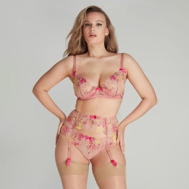 Agent Provocateur Zuri strømpeholder dusky pink/yellow dusky pink Lyserød 4