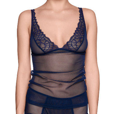 Viola Sky Miss Loulou camisole navy blue Blå 1
