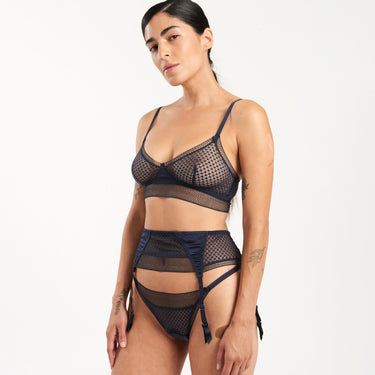 ELSE Lingerie Bella string trusse midnight Blå 3