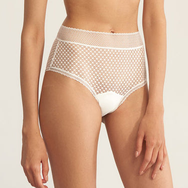 ELSE Lingerie Bella klassisk/høj talje trusse ivory Hvid 1