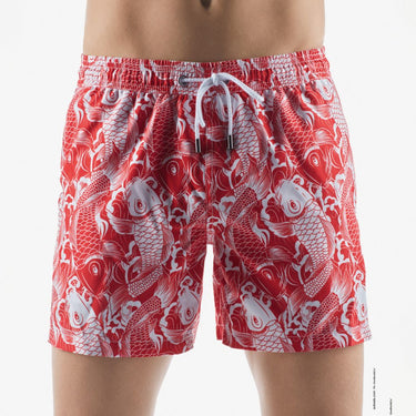 Aubade Mens Swim herre badeshorts carpe rouge Rød 1