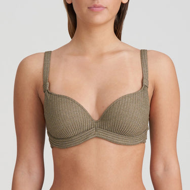 Marie Jo Swim Tinjis bikinitop vatteret med bøjle dybt V golden olive Grøn 1