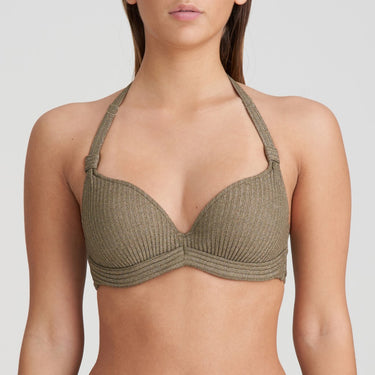 Marie Jo Swim Tinjis bikinitop vatteret med bøjle dybt V golden olive Grøn 2