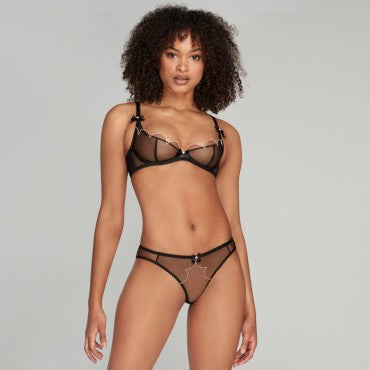 Agent Provocateur Lorna bh halv skål balconet black black/pink Sort 2