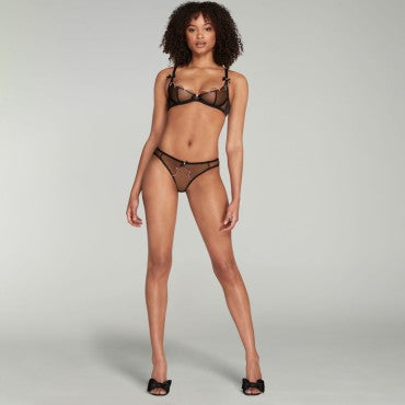 Agent Provocateur Lorna bh halv skål balconet black black/pink Sort 3