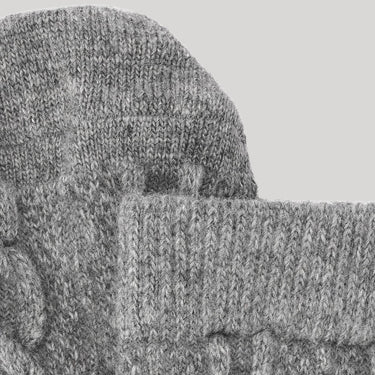 Saga cable knit strømper uld