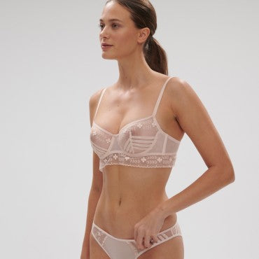 Simone Perele MARTHE bh halv skål balconet petal powder grøn 2