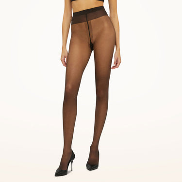 Wolford Individual 10 denier strømpebukser nearly black Sort 1