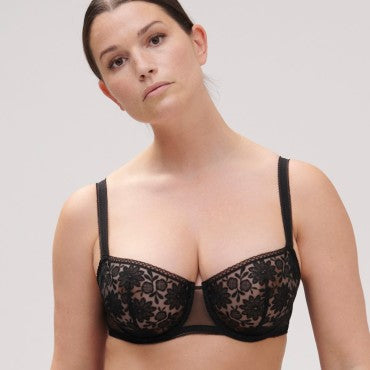 Simone Perele Amazone bh halv skål balconet black Sort 1