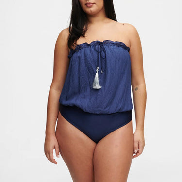 Hanne Bloch Square Silk Bandeau badedragt