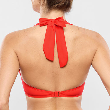 Glam bikinitop med bøjle dybt V