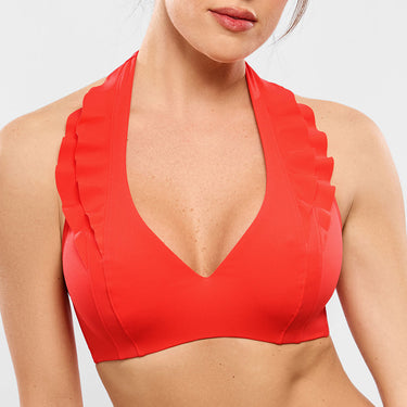 Glam bikinitop med bøjle dybt V