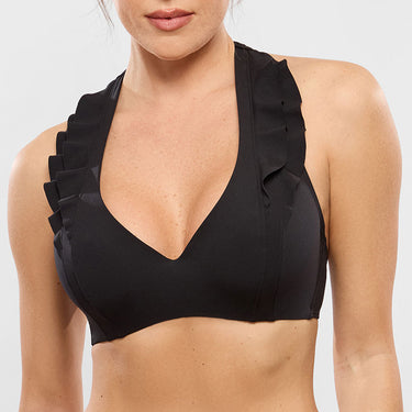 Glam bikinitop med bøjle dybt V