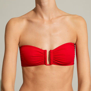 ERES Duni SHOW stropløs bikinitop logo Rød 1