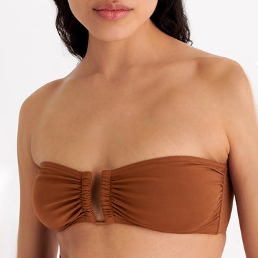 ERES Duni SHOW stropløs bikinitop caramelo Brun 1