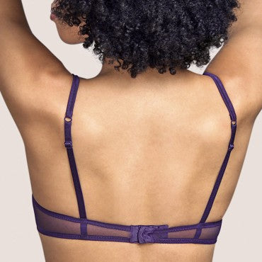 Andres Sarda Margaret bh vatteret dybt V evening blue Blå 3