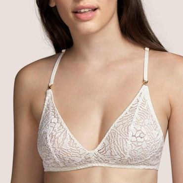 Andres Sarda Tharp bh uden bøjle trekants bh chantilly Hvid 1