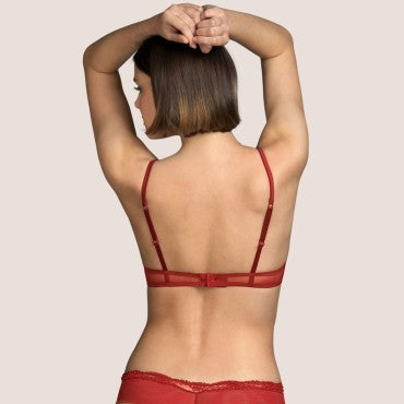 Andres Sarda Cooper bh uden bøjle trekants bh luxury red Rød 3
