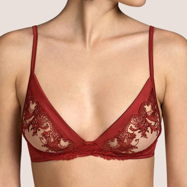 Andres Sarda Cooper bh uden bøjle trekants bh luxury red Rød 1