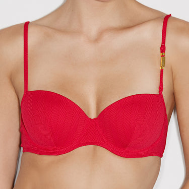 Andres Sarda Weber bikinitop med bøjle vatteret red Rød 1