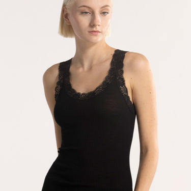 Balzina Leavers uld/silke tank top blondekant