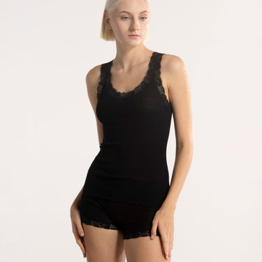 Balzina Leavers uld/silke tank top blondekant
