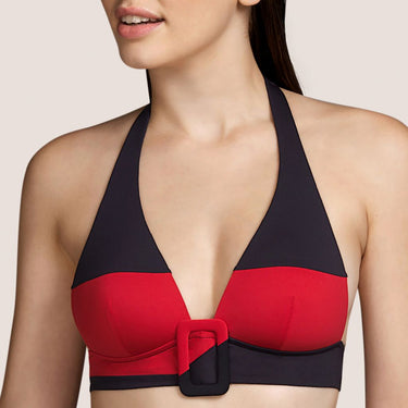 Andres Sarda Beauvoir bikinitop vatteret trekant black sea Sort 1