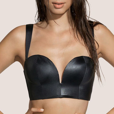 Andres Sarda Bardi bikinitop vatteret stropløs black Sort 2