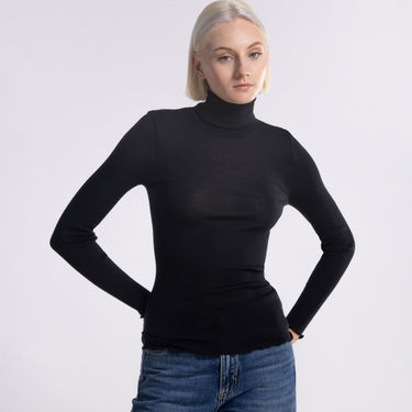 Costina rib T-Shirt turtleneck long sleeve