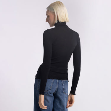 Costina rib T-Shirt turtleneck long sleeve