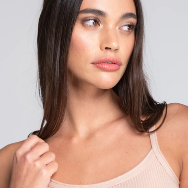 Lana Seta spaghetti top uld/silke rib