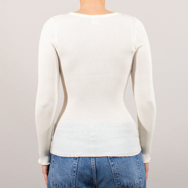 Lana Seta T-Shirt rund hals uld/silke rib