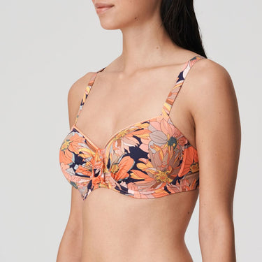 PrimaDonna Swim Melanesia bikinitop med bøjle vatteret balconet coral flower Lyserød 1