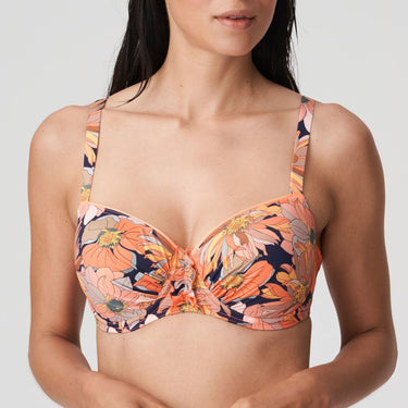 PrimaDonna Swim Melanesia bikinitop med bøjle vatteret balconet coral flower Lyserød 2