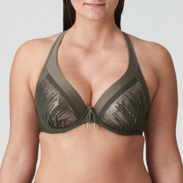 PrimaDonna Swim Aracruz bikinitop vatteret med bøjle dybt V kaki Grøn 2