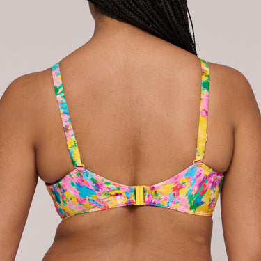 PrimaDonna Swim Ubud bikinitop med bøjle fuld skål sun glow Blomster print gul pink 3