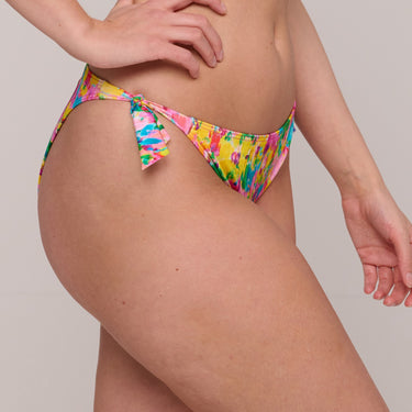 PrimaDonna Swim Ubud bikinitrusse bindebånd brasiliansk sun glow Blomster print gul pink 2