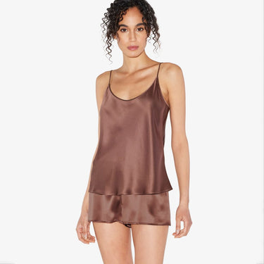 La Perla La Perla silke top- og shortssæt chocolate Brun 1