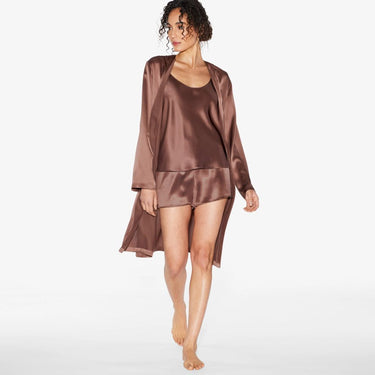 La Perla La Perla silke top- og shortssæt chocolate Brun 3