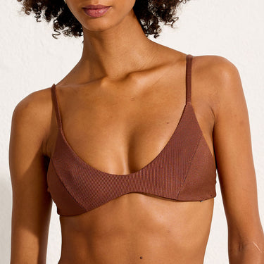 Capuccino brown bikinitop trekant