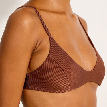 Capuccino brown bikinitop trekant