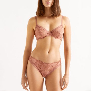 ERES Cotonnade VOILE tanga string muscade e23 Lyserød 3