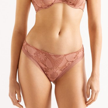 ERES Cotonnade VOILE tanga string muscade e23 Lyserød 1