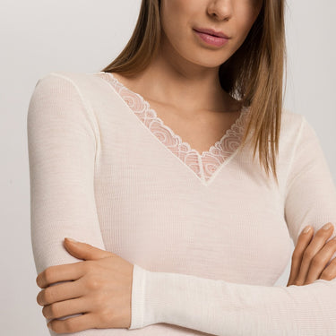 Woolen Lace T-Shirt langt ærme