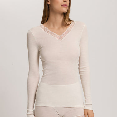 Woolen Lace T-Shirt langt ærme