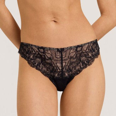 Hanro Solene string black Sort 1