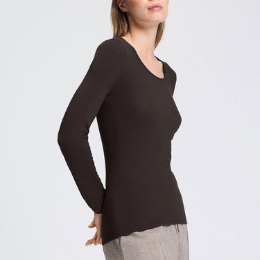 Ultralight wool T-shirt langt ærme med rund hals