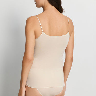 Cotton Seamless spaghetti top bomuld V-udskæring