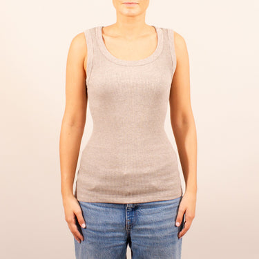 Cotone tank top 100% bomuld rib